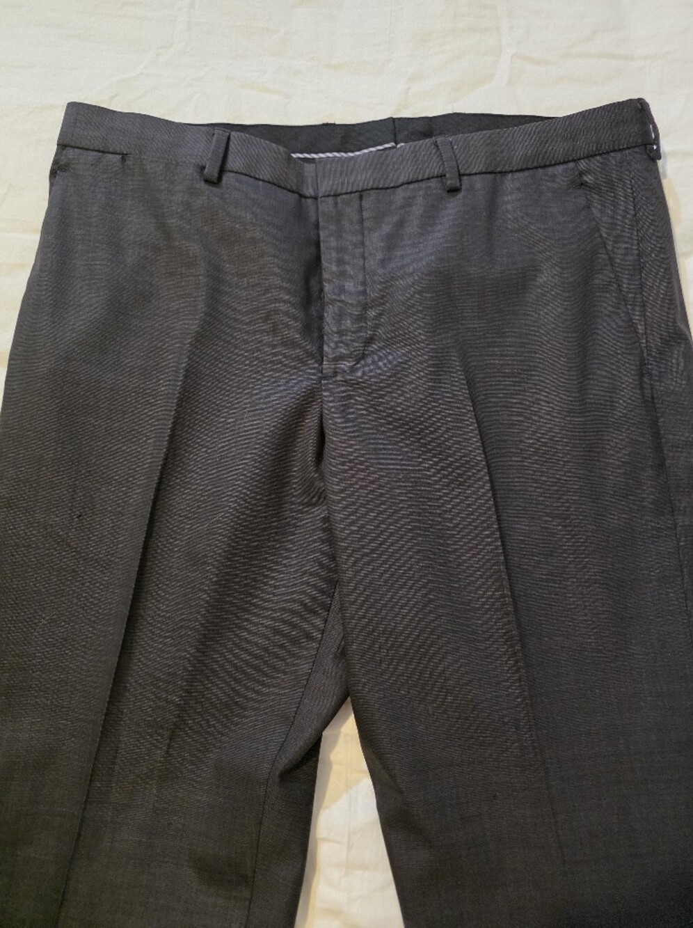 Express Men's Charcoal Gray Wool Size 44R Pants Are 34/34 - Picture 6 of 9